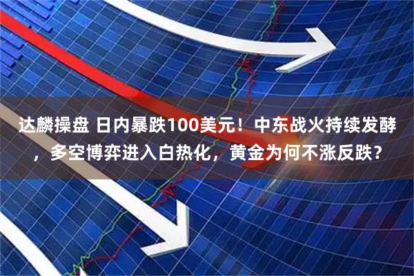 达麟操盘 日内暴跌100美元！中东战火持续发酵，多空博弈进入白热化，黄金为何不涨反跌？
