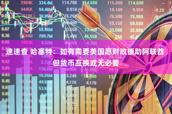 速速查 哈塞特：如有需要美国愿财政援助阿联酋 但货币互换或无必要