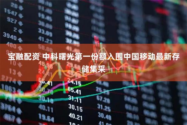 宝融配资 中科曙光第一份额入围中国移动最新存储集采